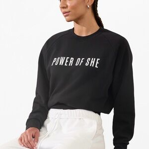 Athleta Black 'Power of She' Sweatshirt M